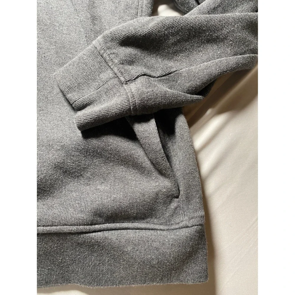 J. Crew Vintage Fleece Mens Large Gray Quarter Zip Pullover Sweatshirt RN77388